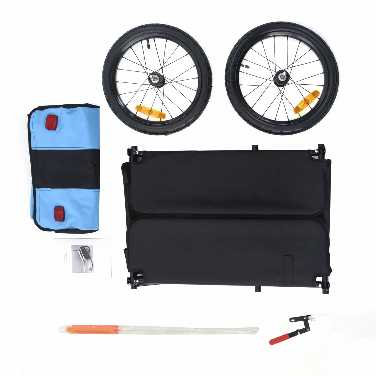 Folding Bike Cargo Trailer with Removable Cover L39163