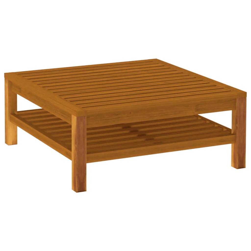 Acacia Wood Coffee Table with Storage Shelf J395
