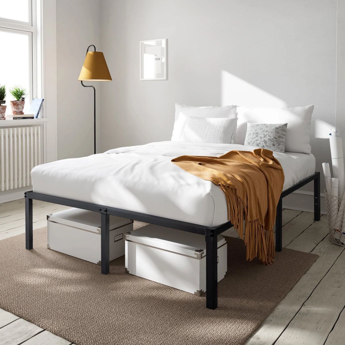 Queen Size Metal Platform Bed Frame D73818