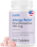 Fexofenadine Hydrochloride 180mg 300 Tablets Antihistamine Allergy Relief S710