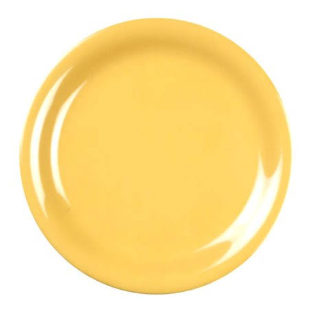 Yellow 6 1/2x22 Narrow Rim Plate, Pack of 6 Z15721