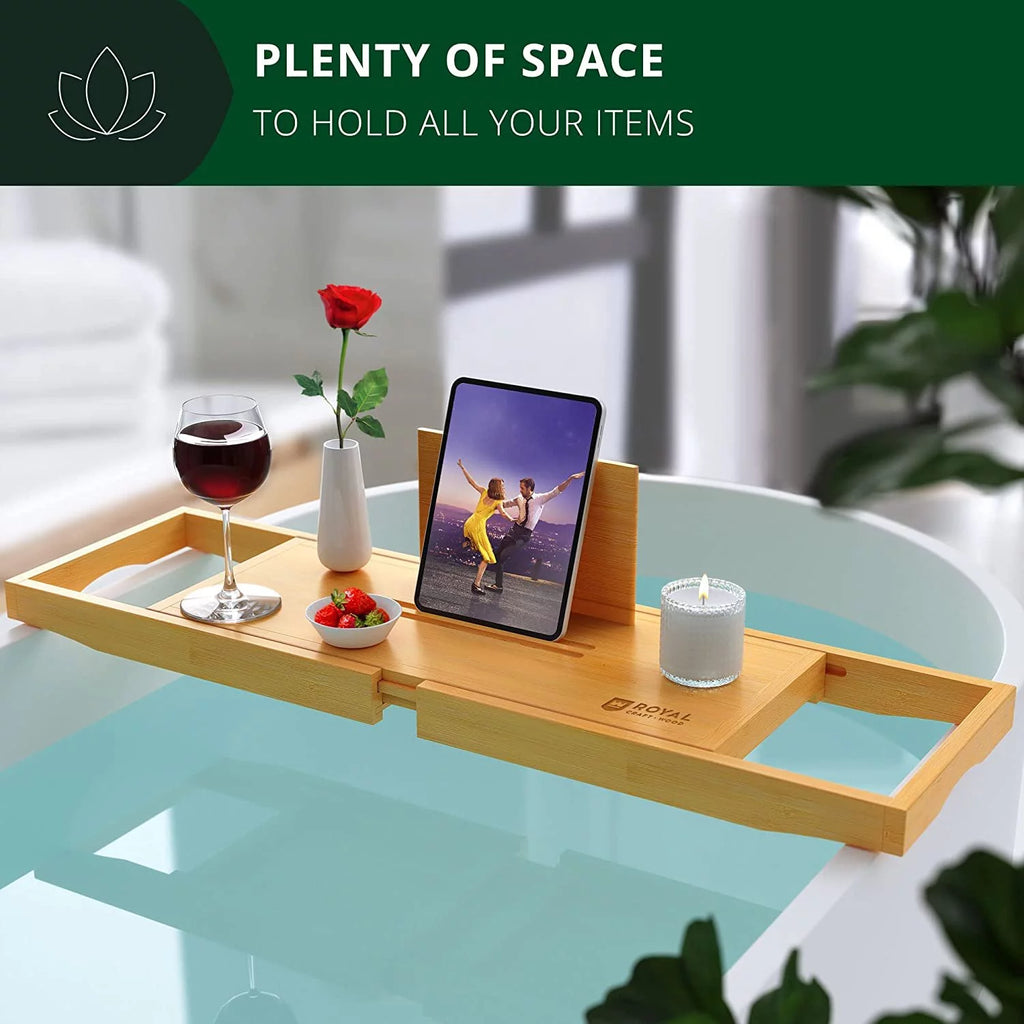 Natural Bamboo Bathtub Caddy A6480