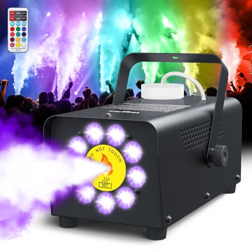 450W 2500CFM Portable Fog Machine with 9 LED Lights C580819