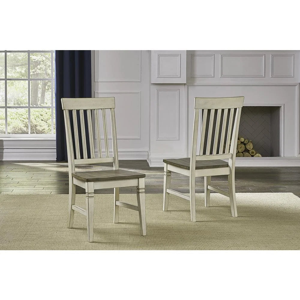 Slatback Side Chair with Wood Seating I588356
