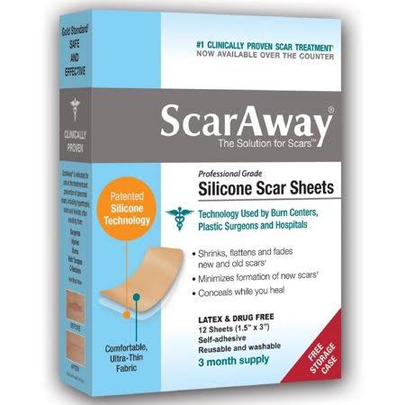 Silicone Scar Treatment Sheets 12 ea Pack of 6 J15369