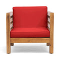 Teak and Red Acacia Wood Outdoor Club Chair T5361