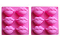 Pink 6 Cavity Silicone Lips Mold 2 Pack I85460