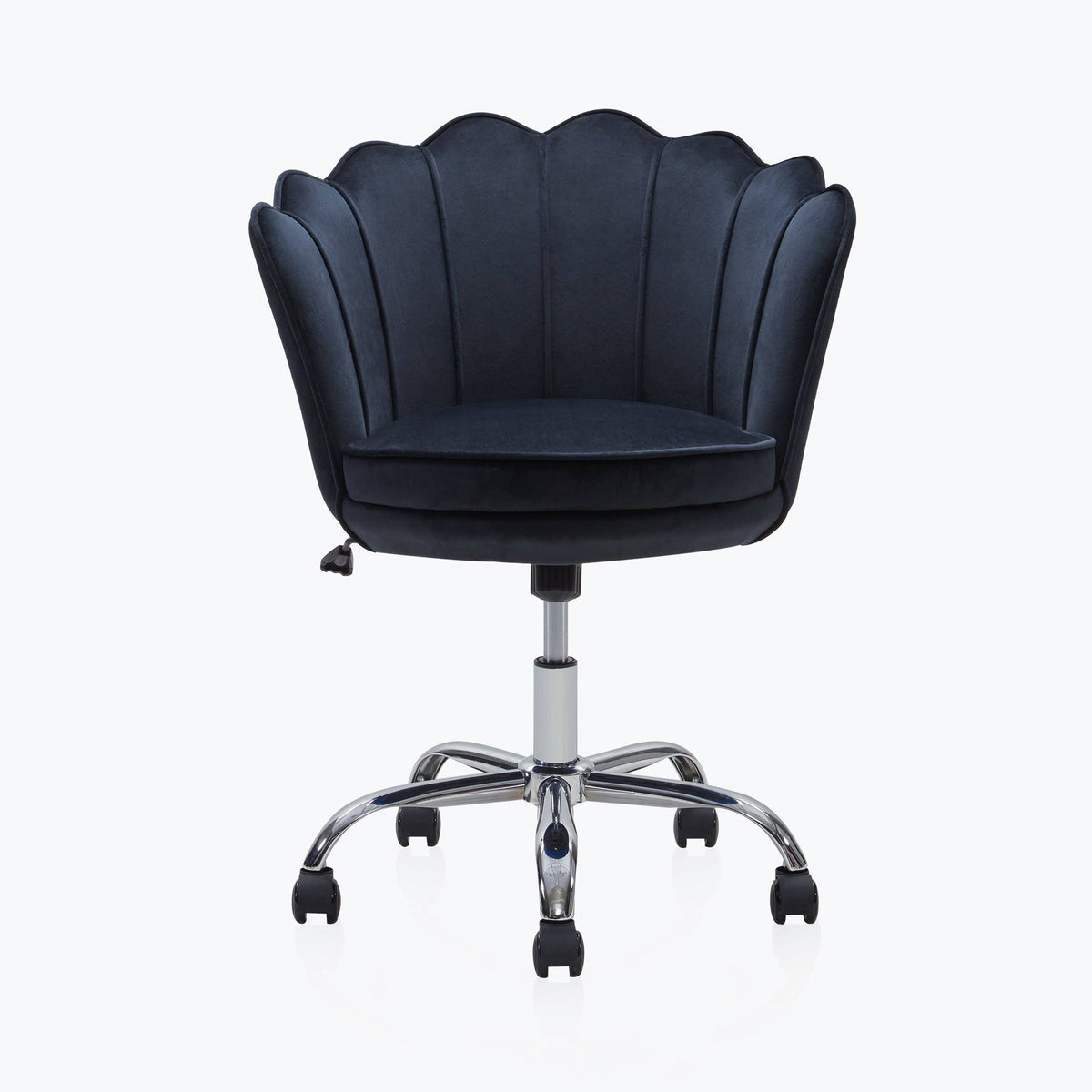 Blue Velvet Upholstered Swivel Office Chair Z66590