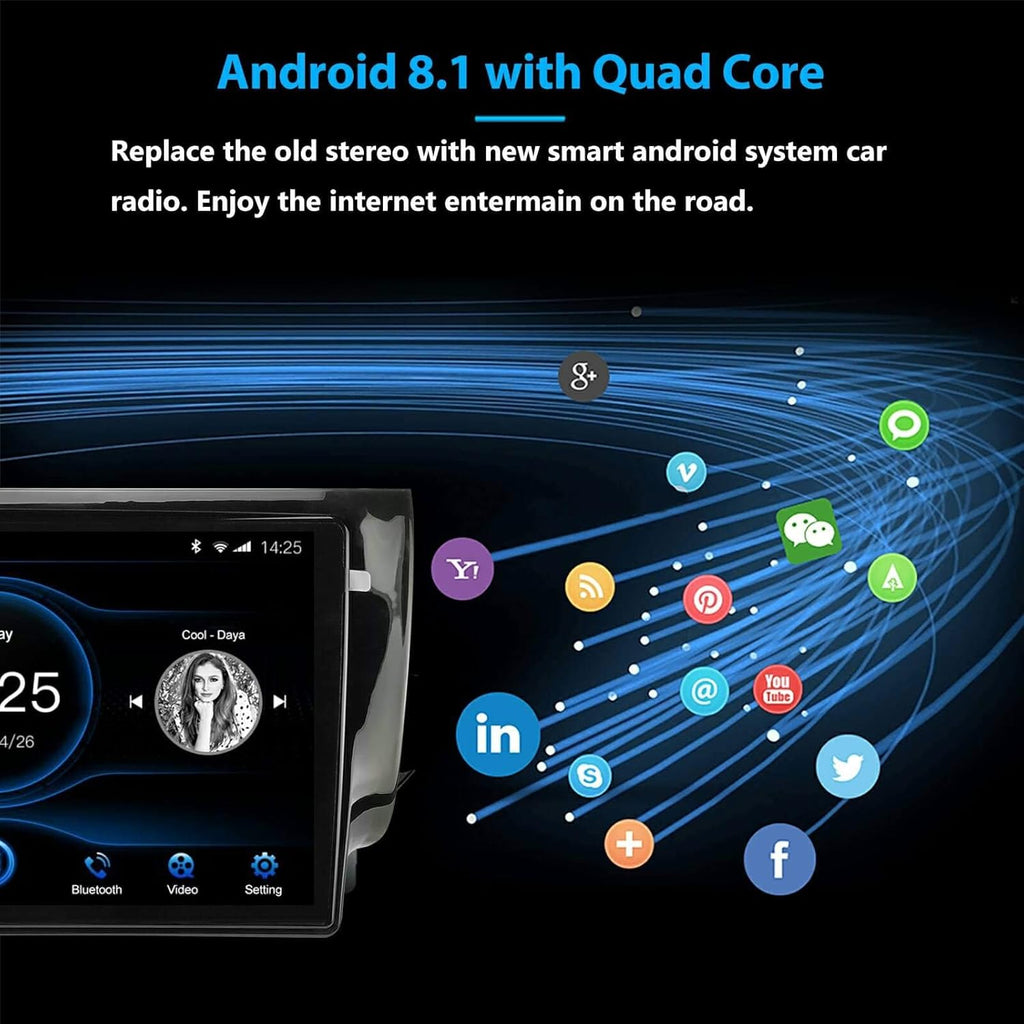 Android 10.1 Car Radio Stereo Navigation Bluetooth Touch Screen T660