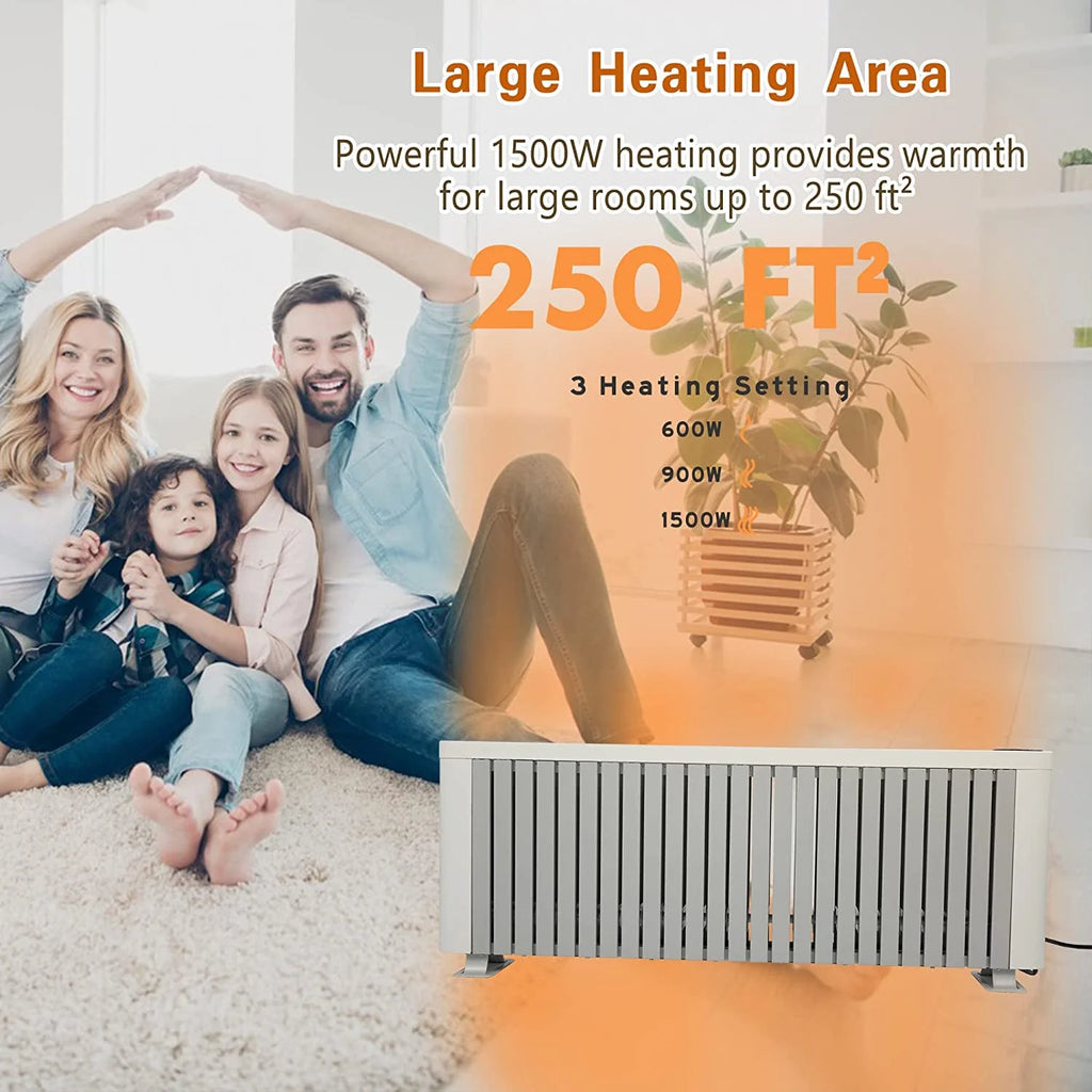 Electric Baseboard Heater with Thermostat and Remote Control S71219