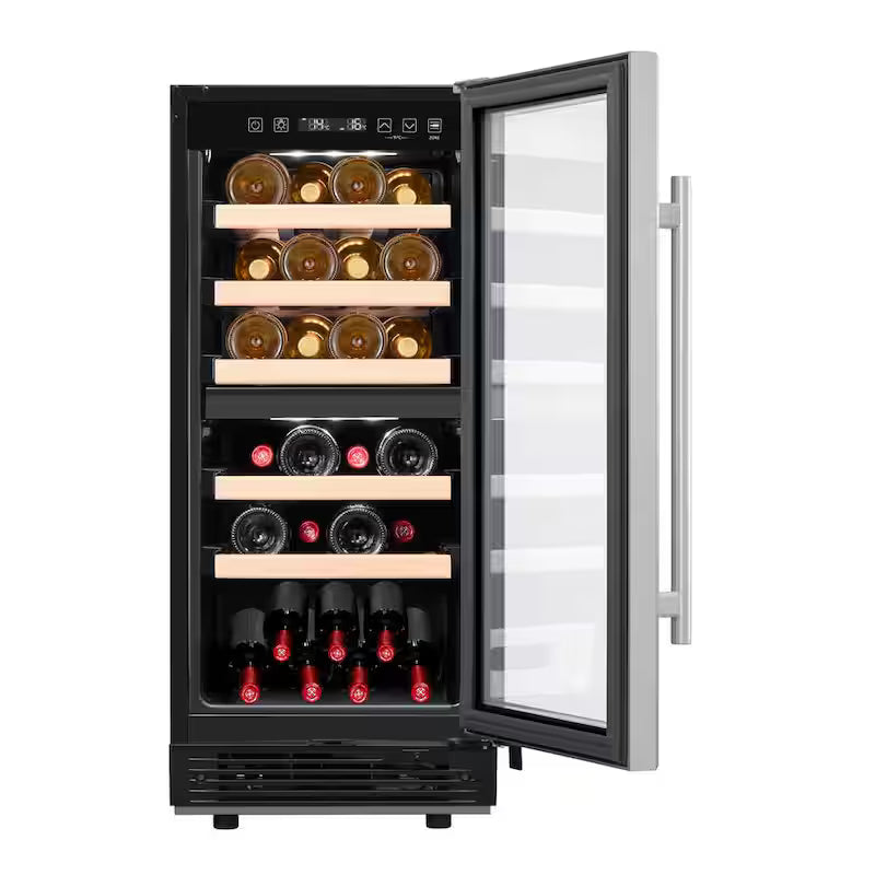 27-Bottle Dual Zone Stainless Steel Wine Cooler W106