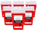 1 Quart 6 Pack Biohazard Sharps Disposal Container J41959