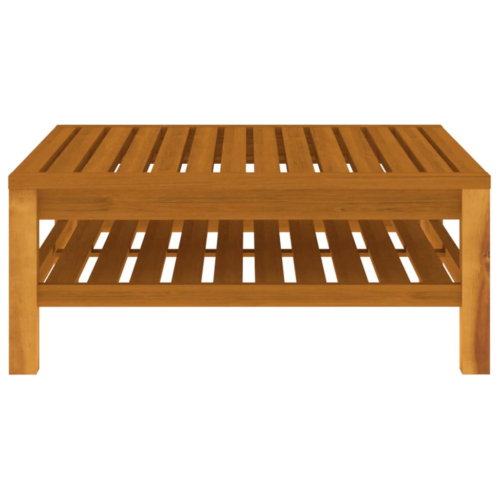 Acacia Wood Coffee Table with Storage Shelf J395