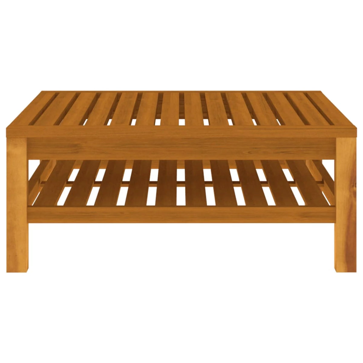 Acacia Wood Coffee Table with Storage Shelf J395