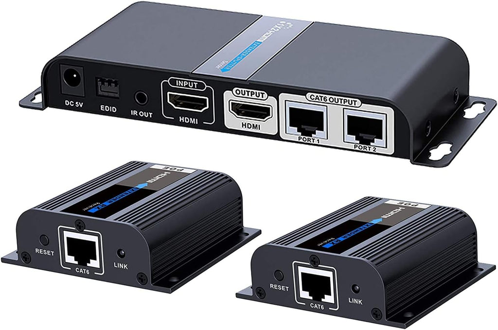 HDMI Extender 1080P 1x2 Splitter Over CAT6 Cable 40m with IR Remote Control S449797