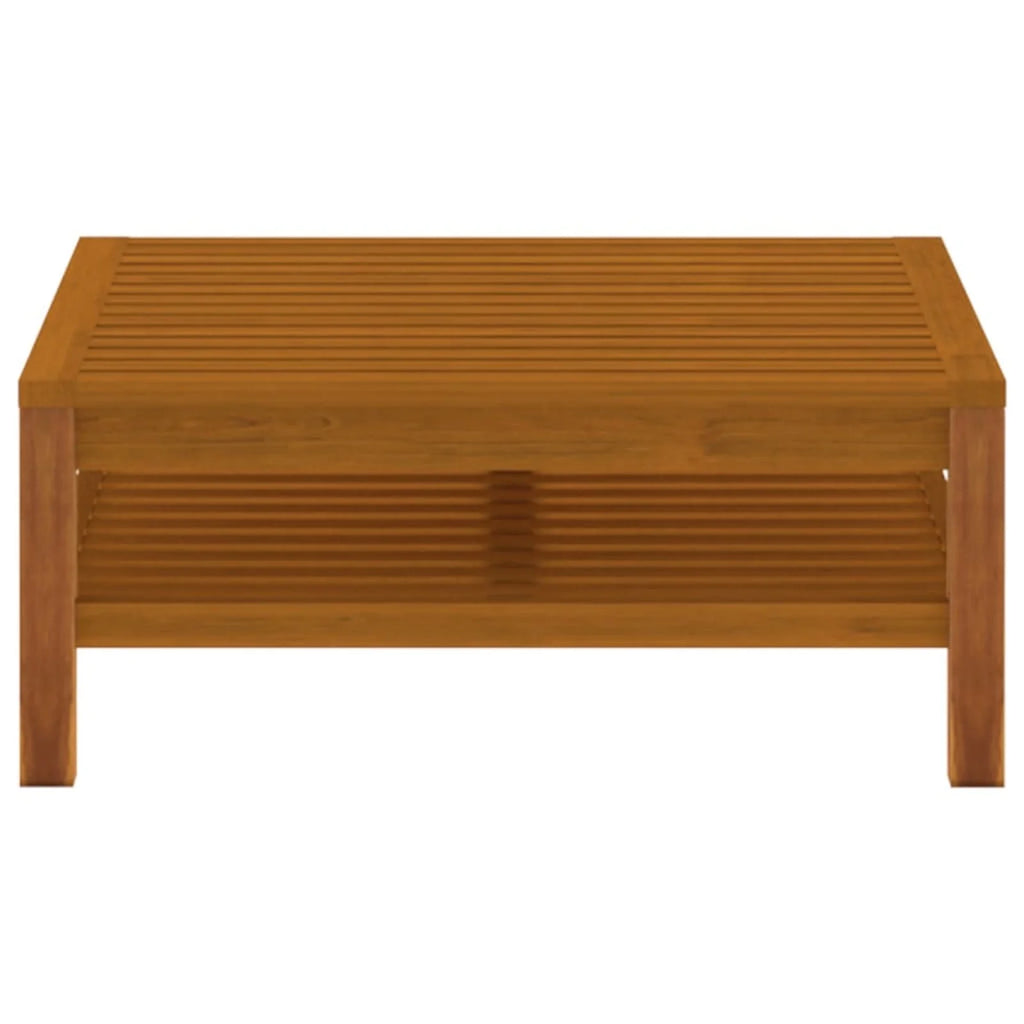 Acacia Wood Coffee Table with Storage Shelf J395