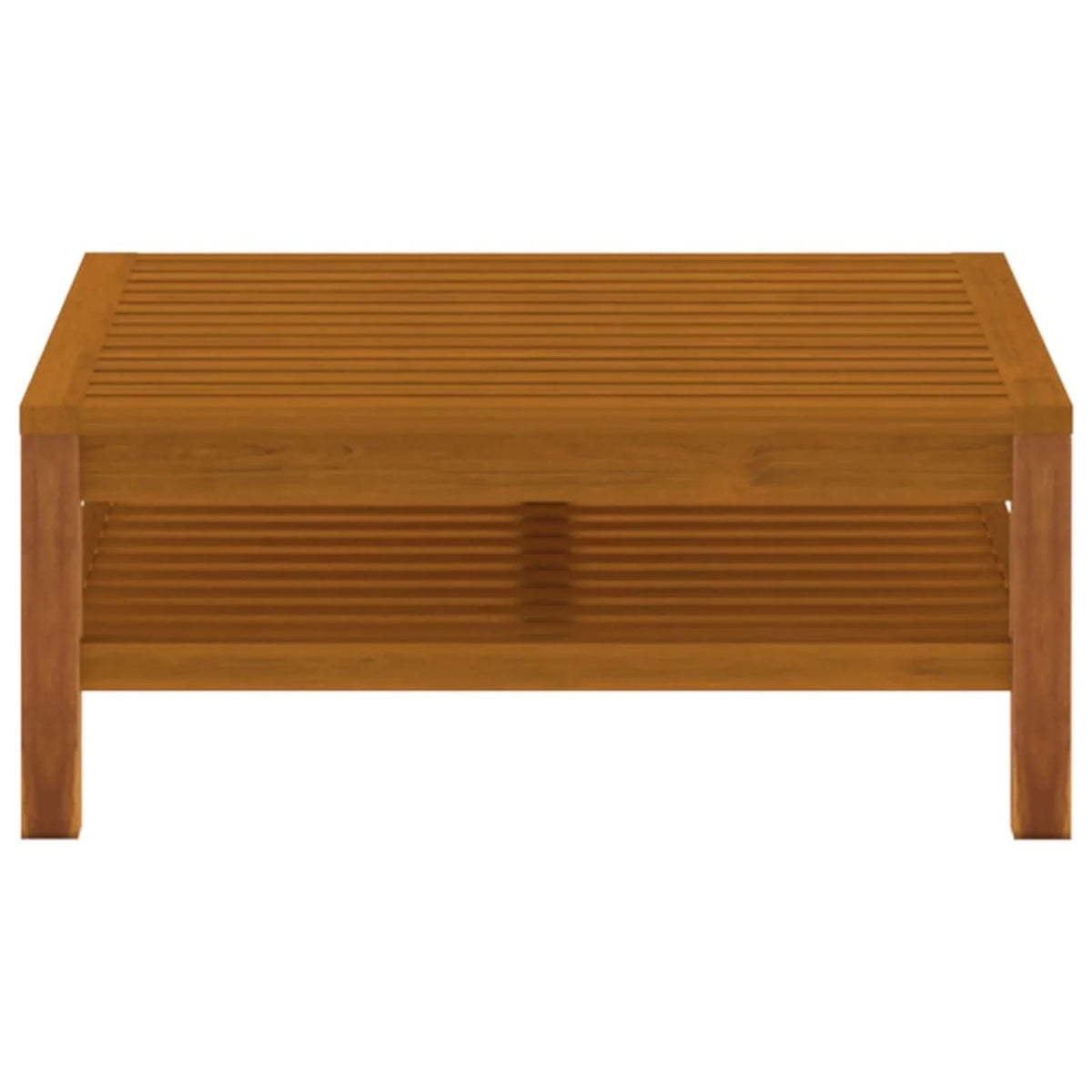 Acacia Wood Coffee Table with Storage Shelf J395