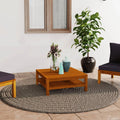 Acacia Wood Coffee Table with Storage Shelf J395