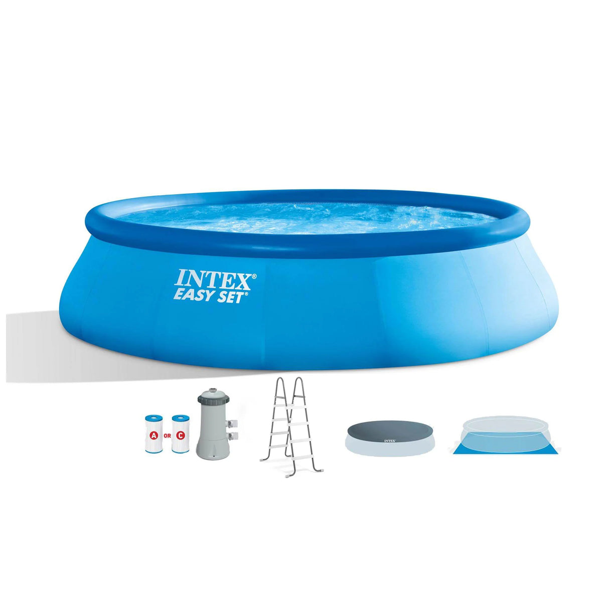 15ft x 42in Inflatable Above Ground Swimming Pool with Pump G884