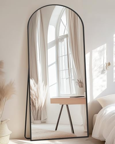 Black 71"x28" Full-Length Floor Mirror with Stand X791