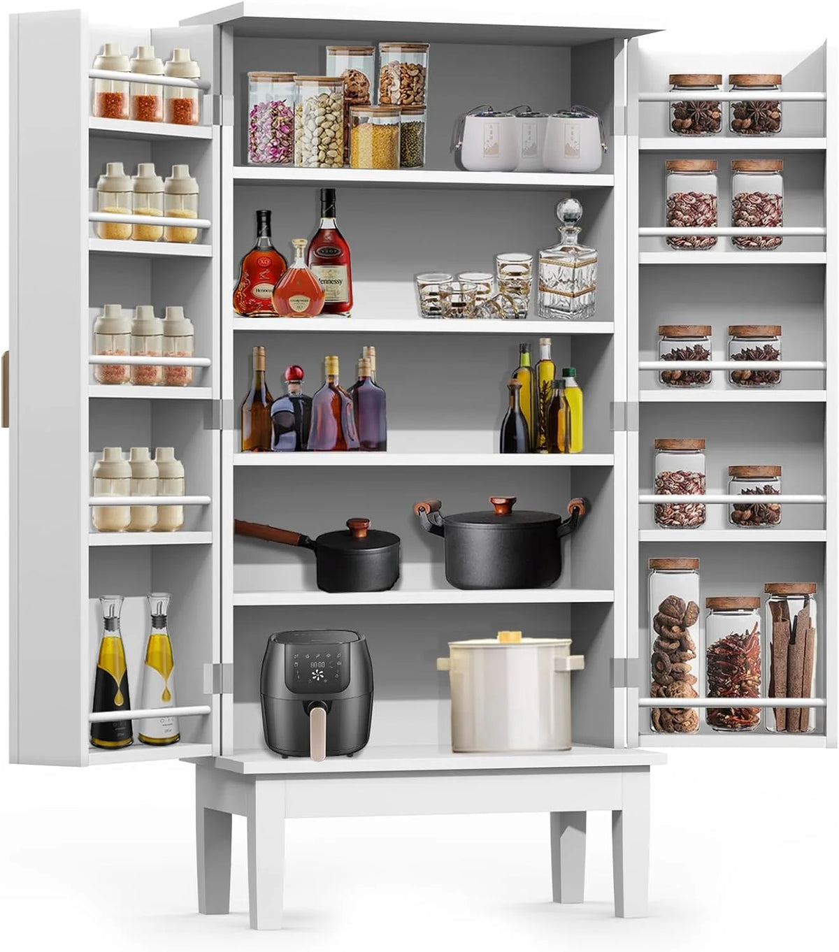 47.2” Kitchen Pantry Cabinet with Adjustable Shelves G94193