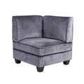Gray Velvet 8Pc Modular Sectional Sofa Y3124