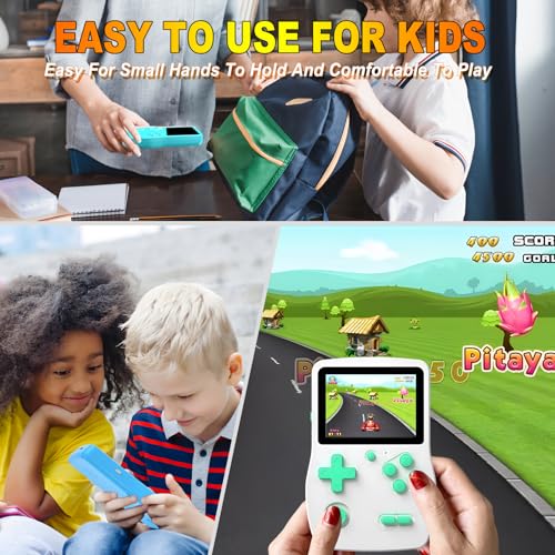 Blue Handheld Games with 3.0" IPS Screen and Rechargeable Battery B856