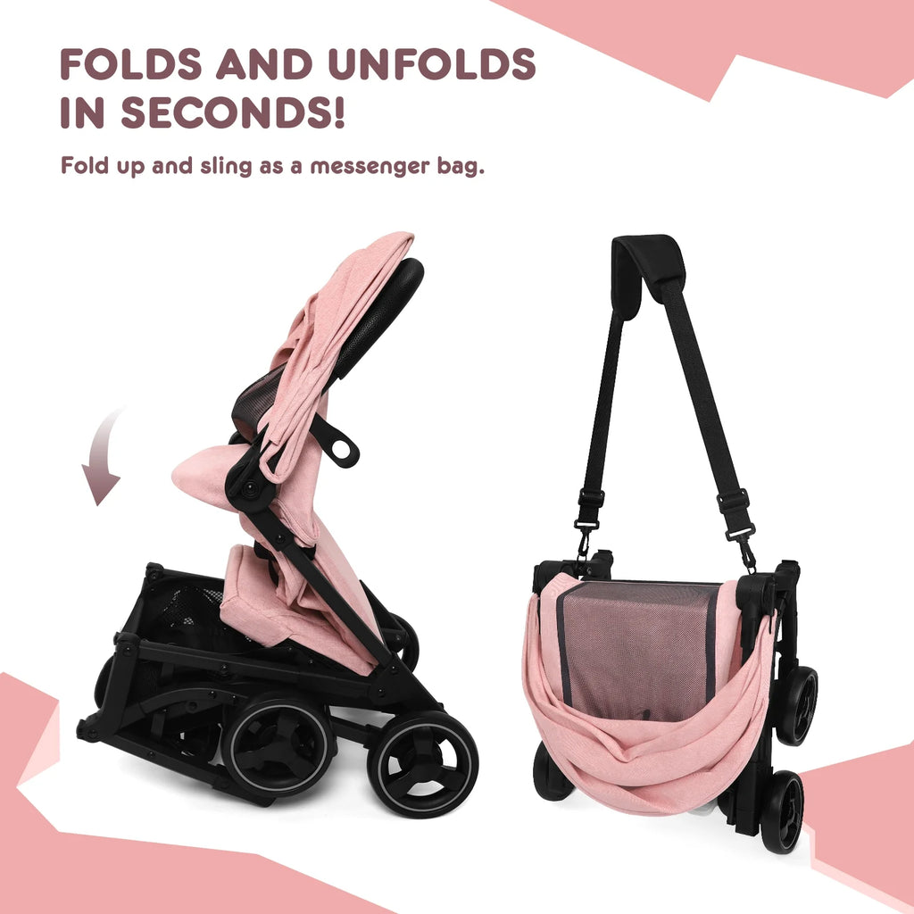 Lightweight Compact Umbrella Stroller Pink P695