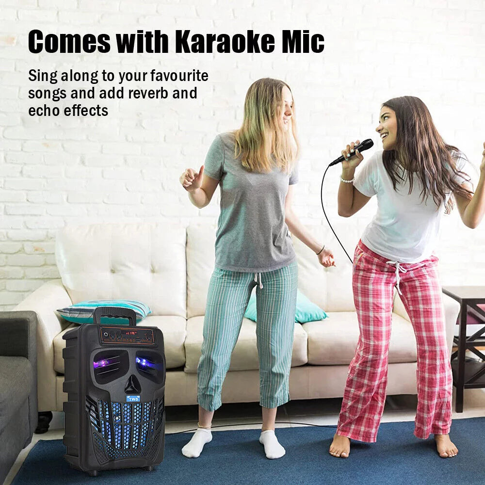 Portable Bluetooth Black Speaker with Double Subwoofer G5156