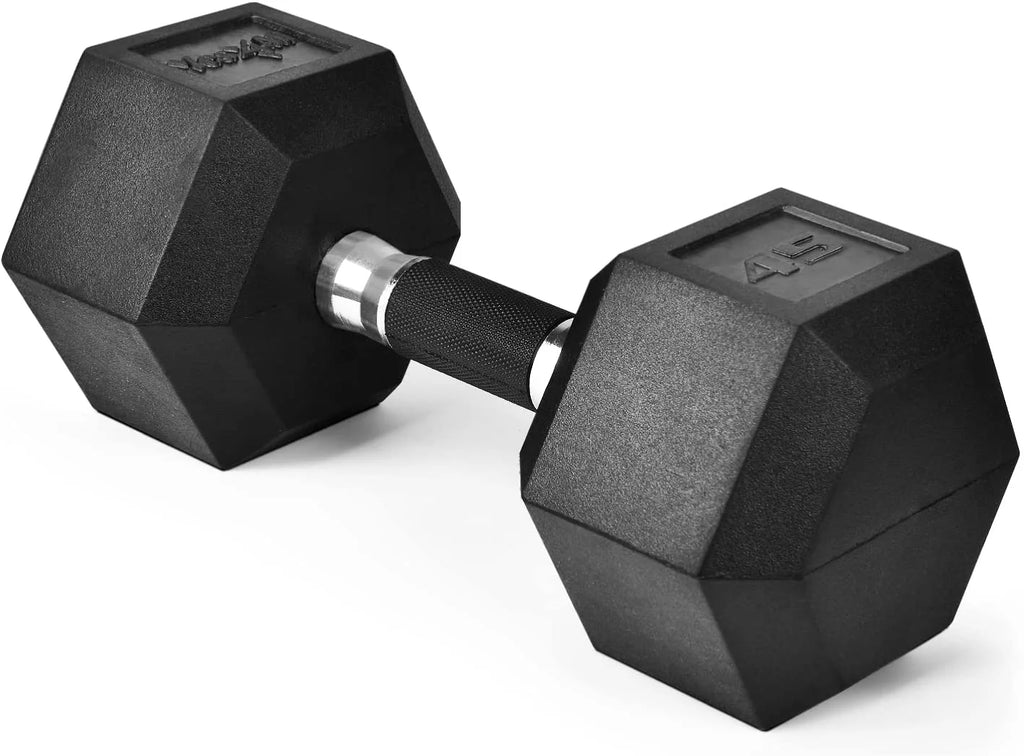 50 lbs Hex Rubber Grip Dumbbell A5641
