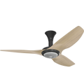 52 Ceiling Fan with Bamboo Blades and Black Finish with LED T748897