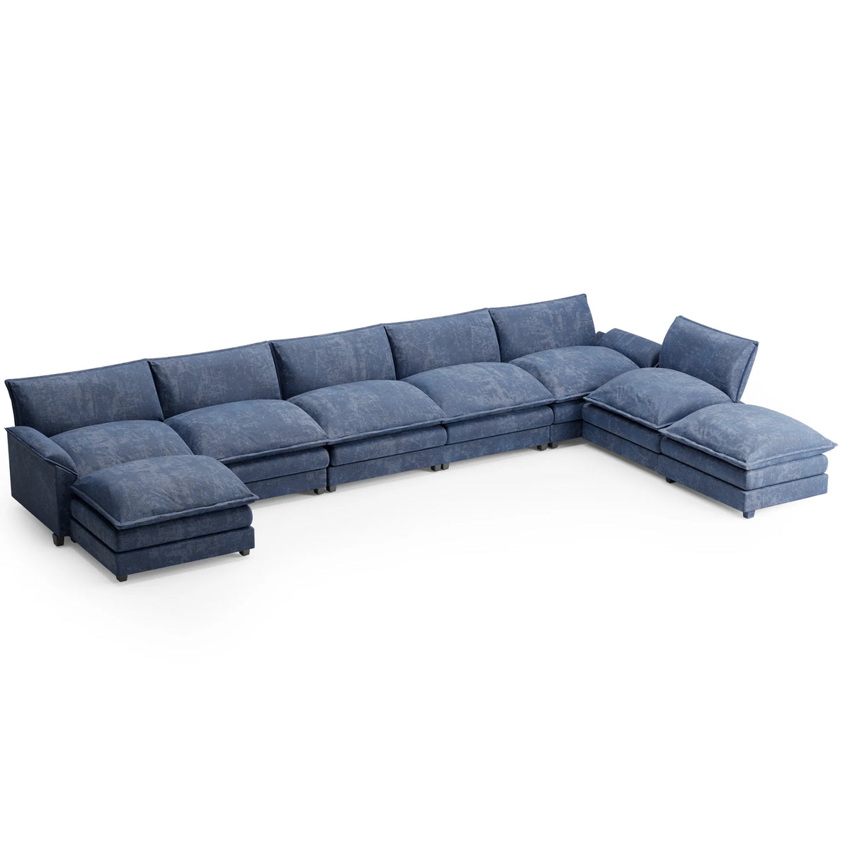 Oversized Modular Sectional Sofa with Ottomans O618