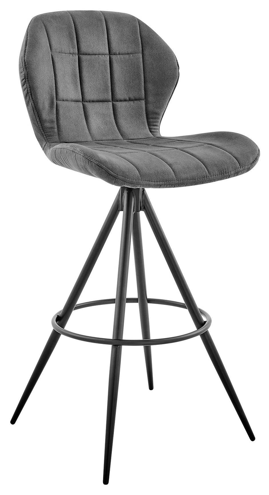 Charcoal Fabric Bar Stool H924942