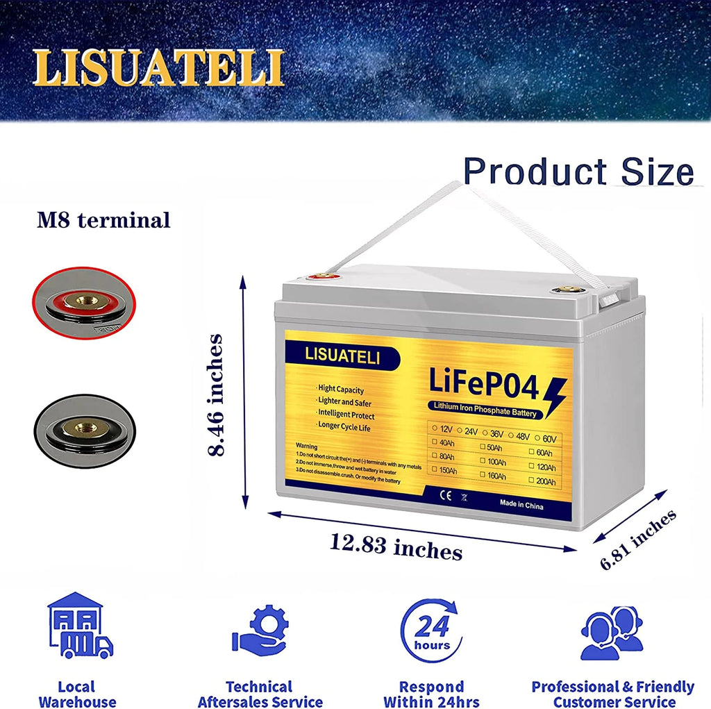 12V 100Ah Lifepo4 Lithium Battery W305653