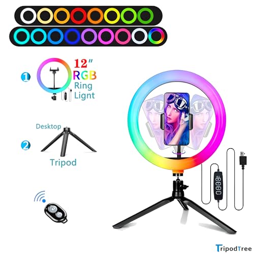 10" Selfie Ring Light with 4" Desktop Tripod Stand & Phone Holder A534