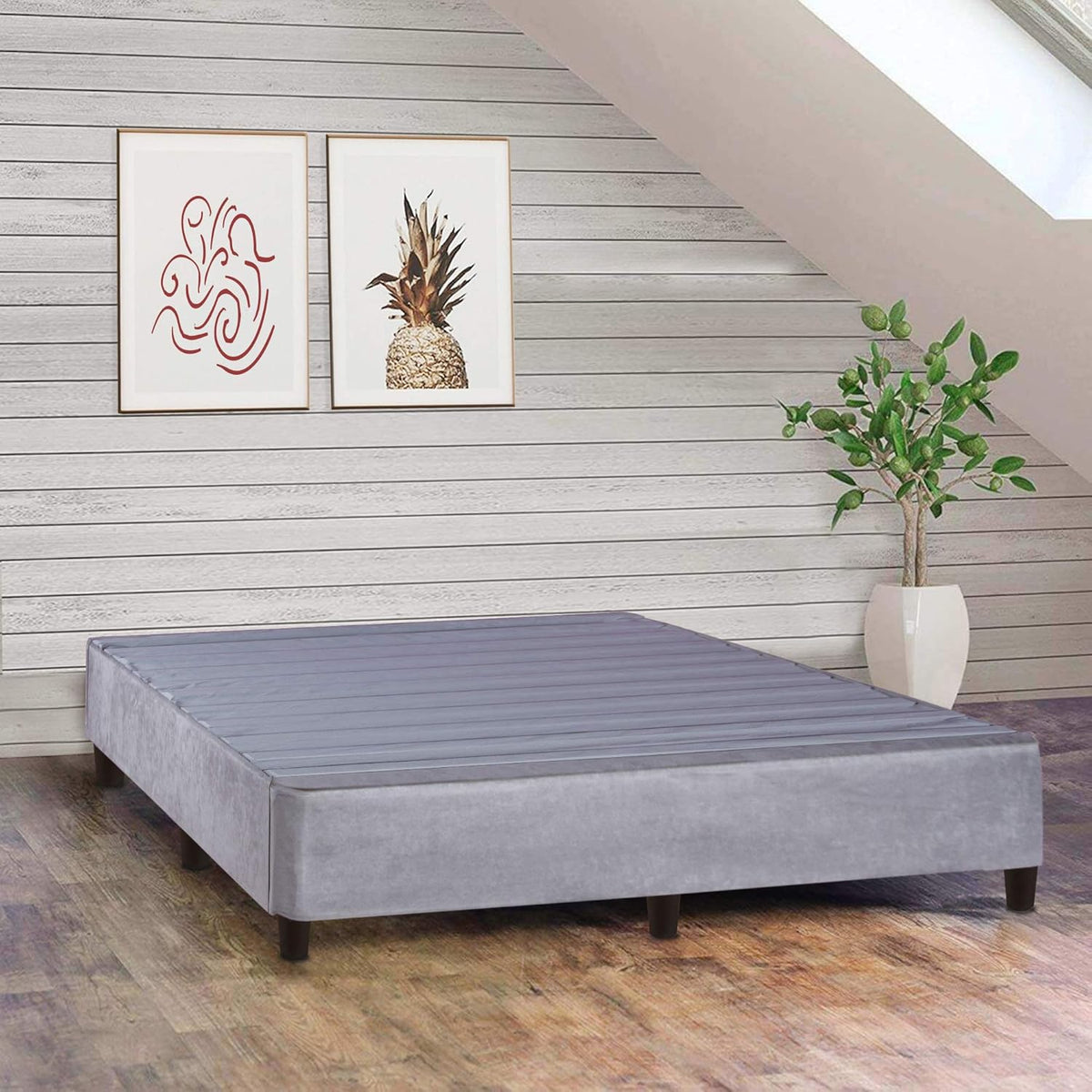 13-Inch Platform Bed for Mattress, California King, Beige I71820