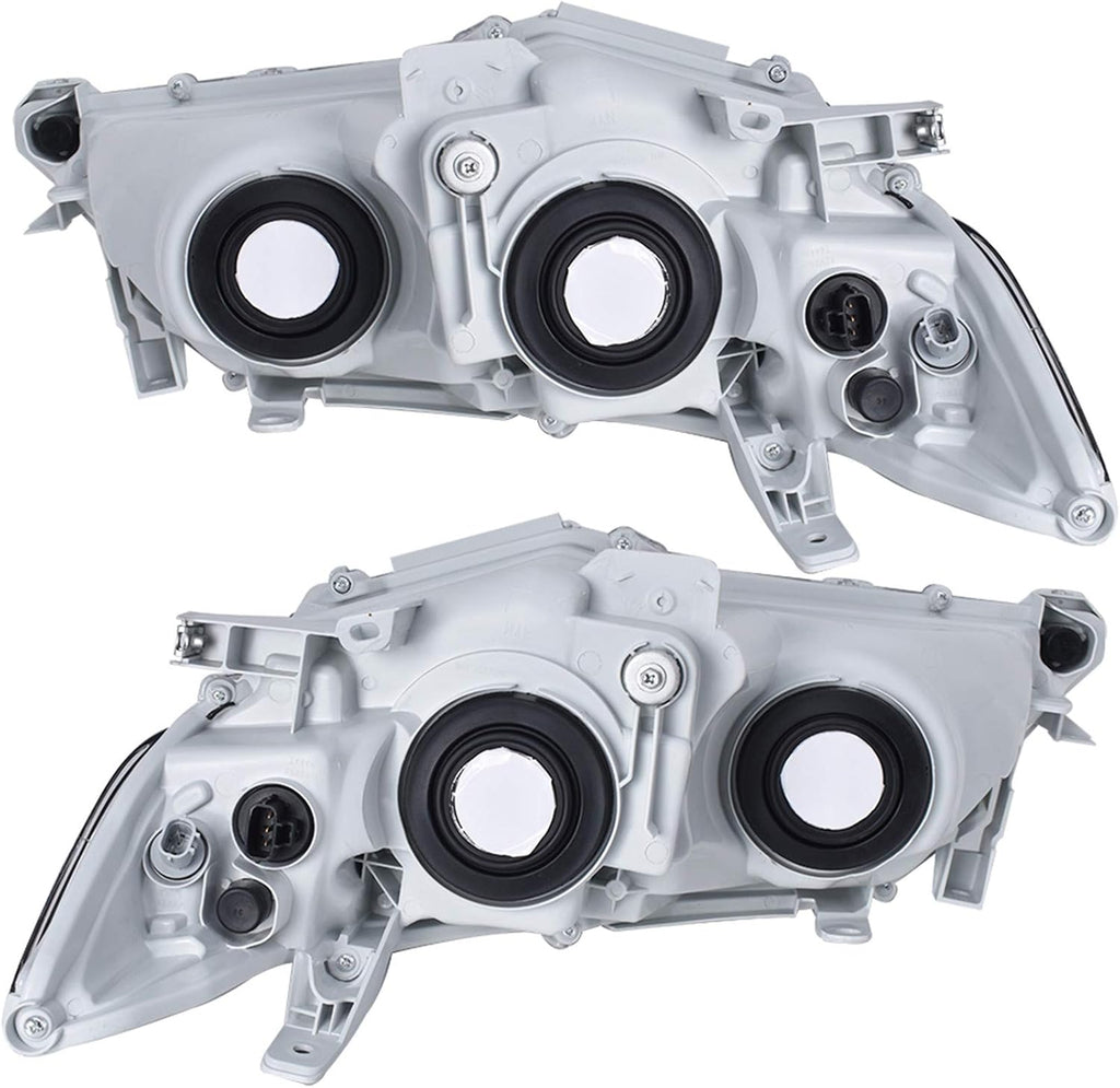 2012 2013 2014 Toyota Camry Headlights Assembly ABS Plastic Housing Polycarbonate Lens Projector Headlamps Left+Right Chrome V3800