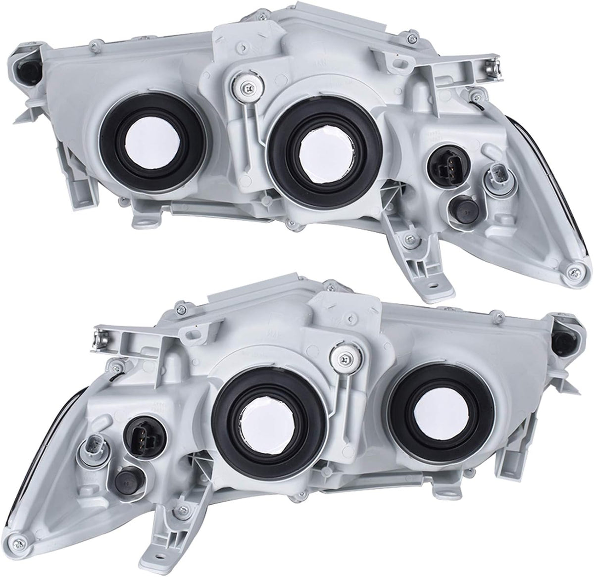 2012 2013 2014 Toyota Camry Headlights Assembly ABS Plastic Housing Polycarbonate Lens Projector Headlamps Left+Right Chrome V3800