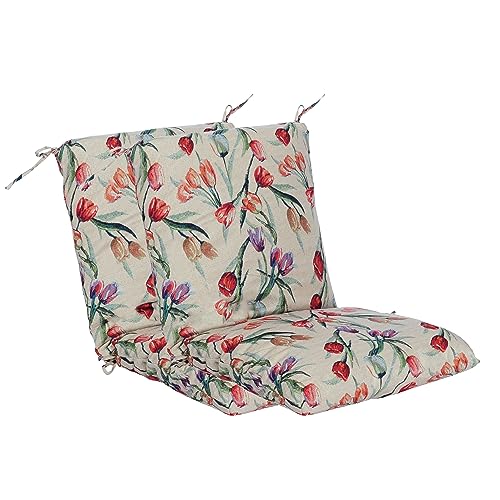 Set of 2 Outdoor Dining Chair Cushions 38x18x4.5 inch F2442