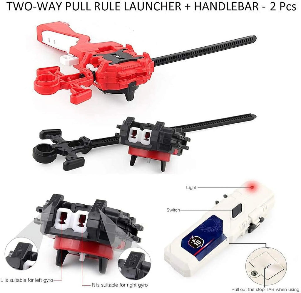 Bey Battling Top Blade Burst 12 Pieces Pack with 4D Launcher Grip R399