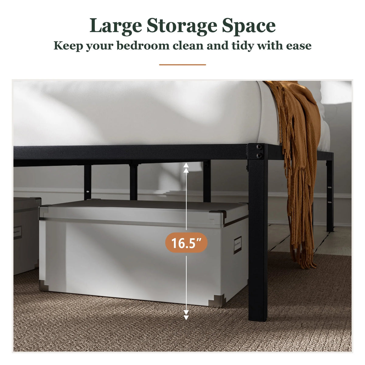 Queen Size Metal Platform Bed Frame D73818