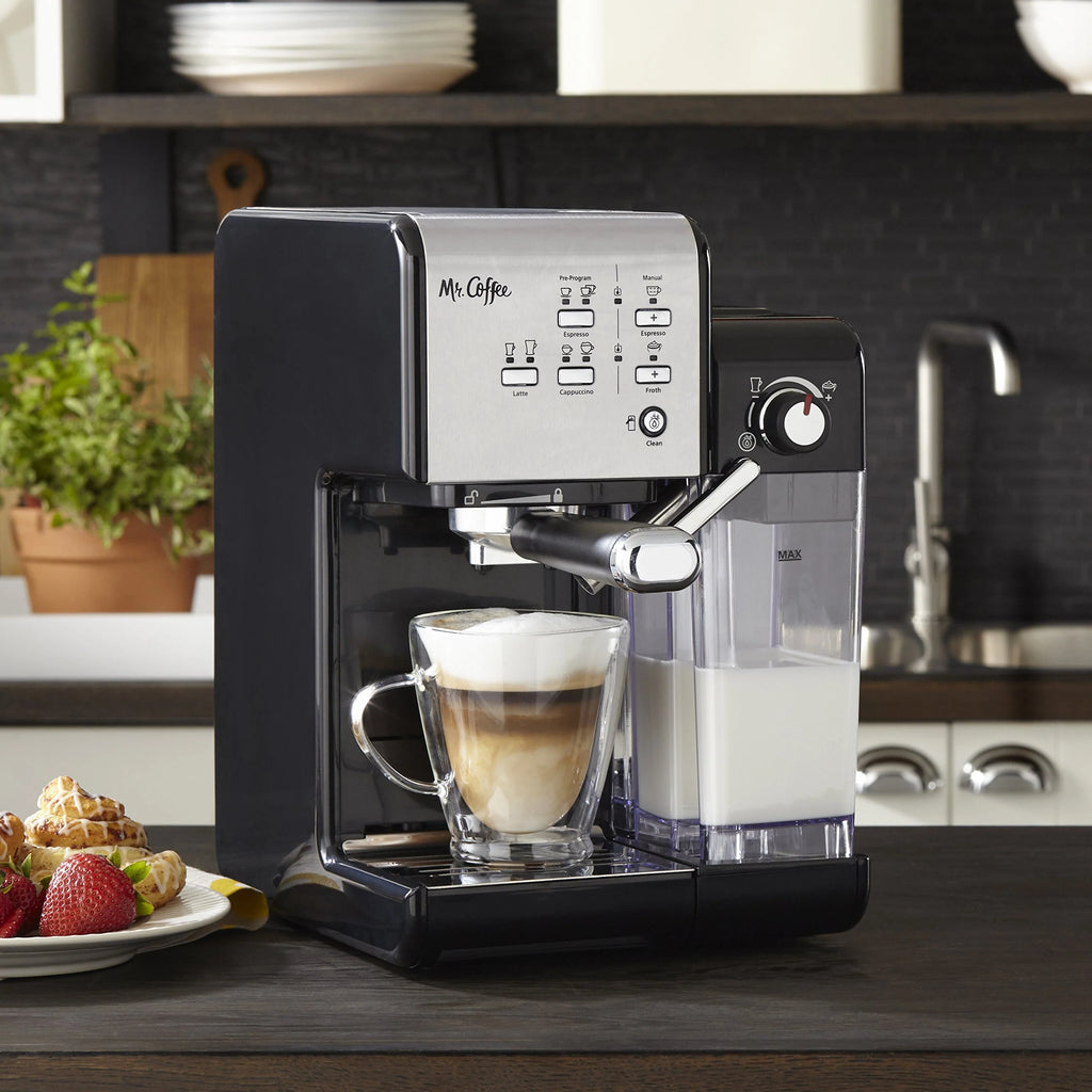 Black Espresso and Cappuccino Machine L1495