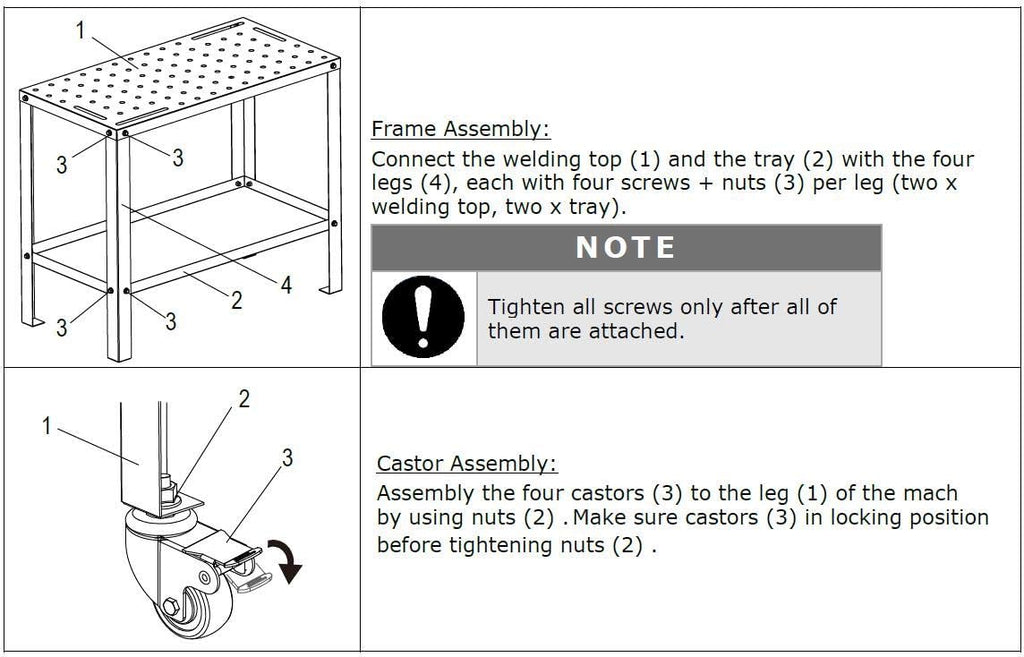 Portable Welding Table with 5/8 /16mm Holes R2033