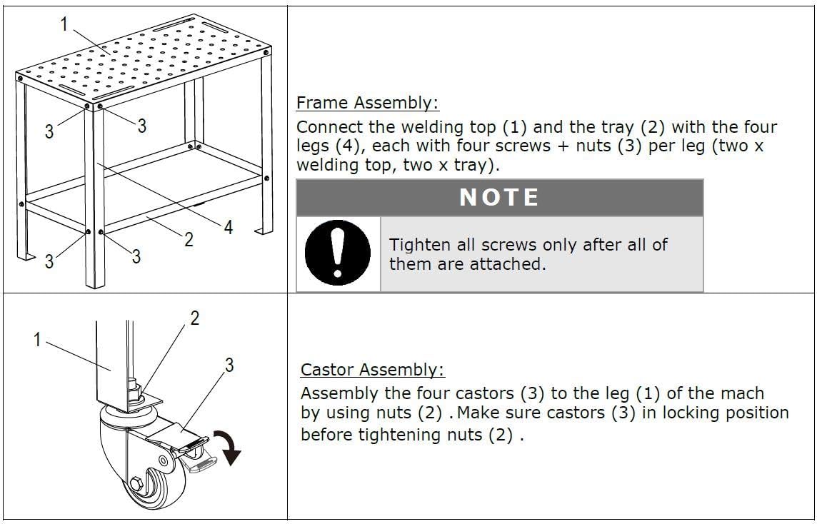 Portable Welding Table with 5/8 /16mm Holes R2033