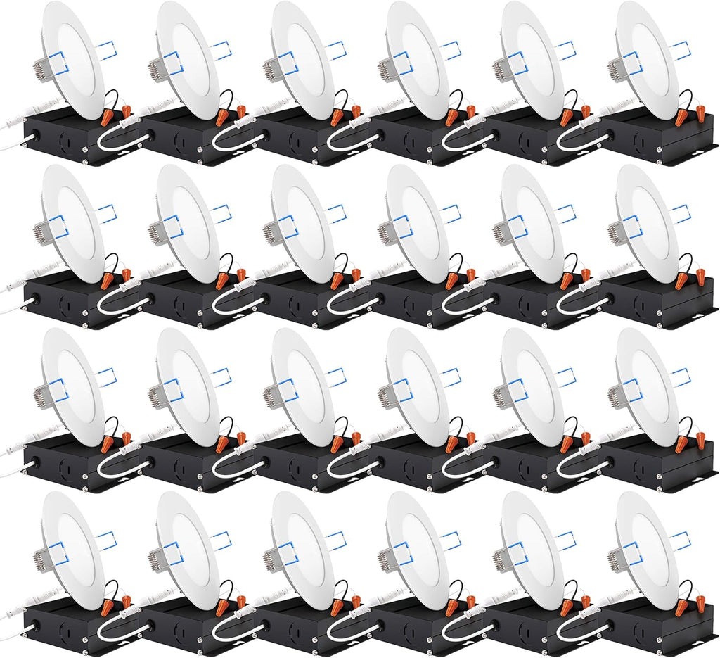 24 Pack 6 Inch Ultra Thin LED Recessed Ceiling Lights T1451