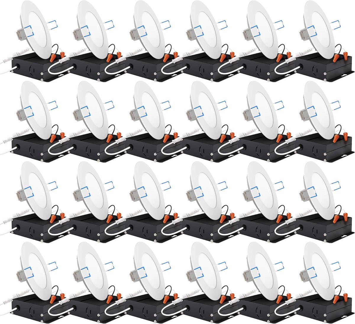 24 Pack 6 Inch Ultra Thin LED Recessed Ceiling Lights T1451