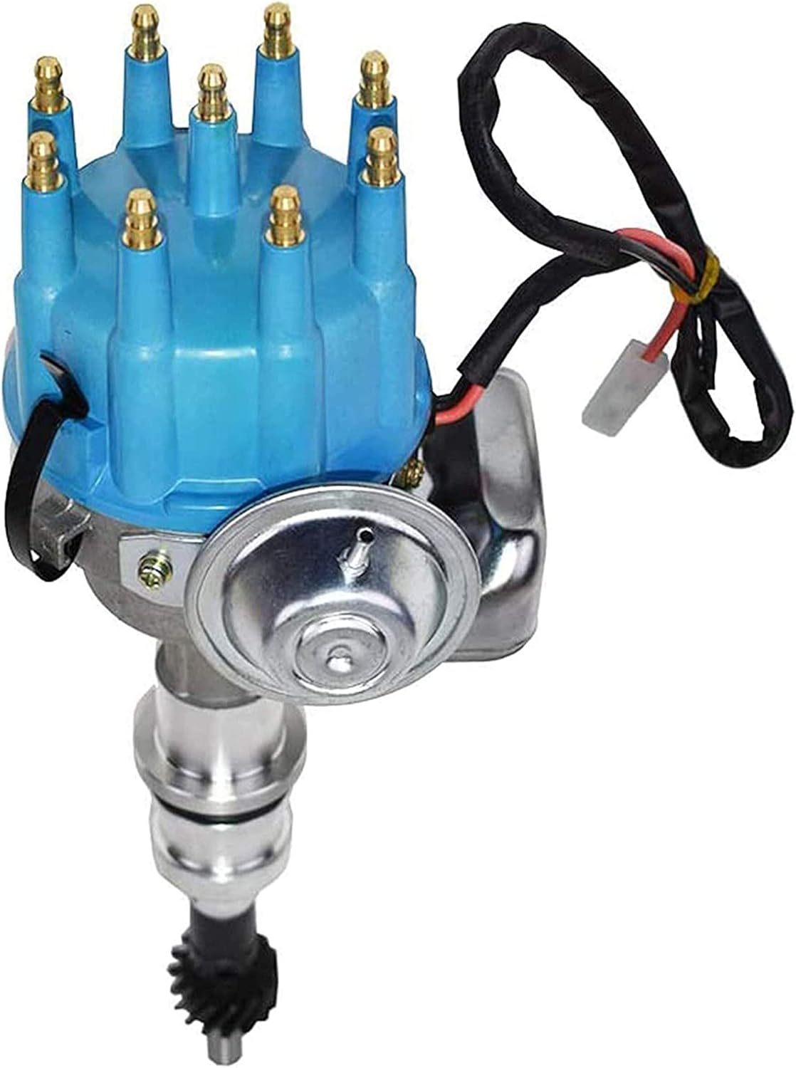 Complete Distributor Compatible with Ford Windsor V8 Small Block Blue Cap Pack of 2 V1057