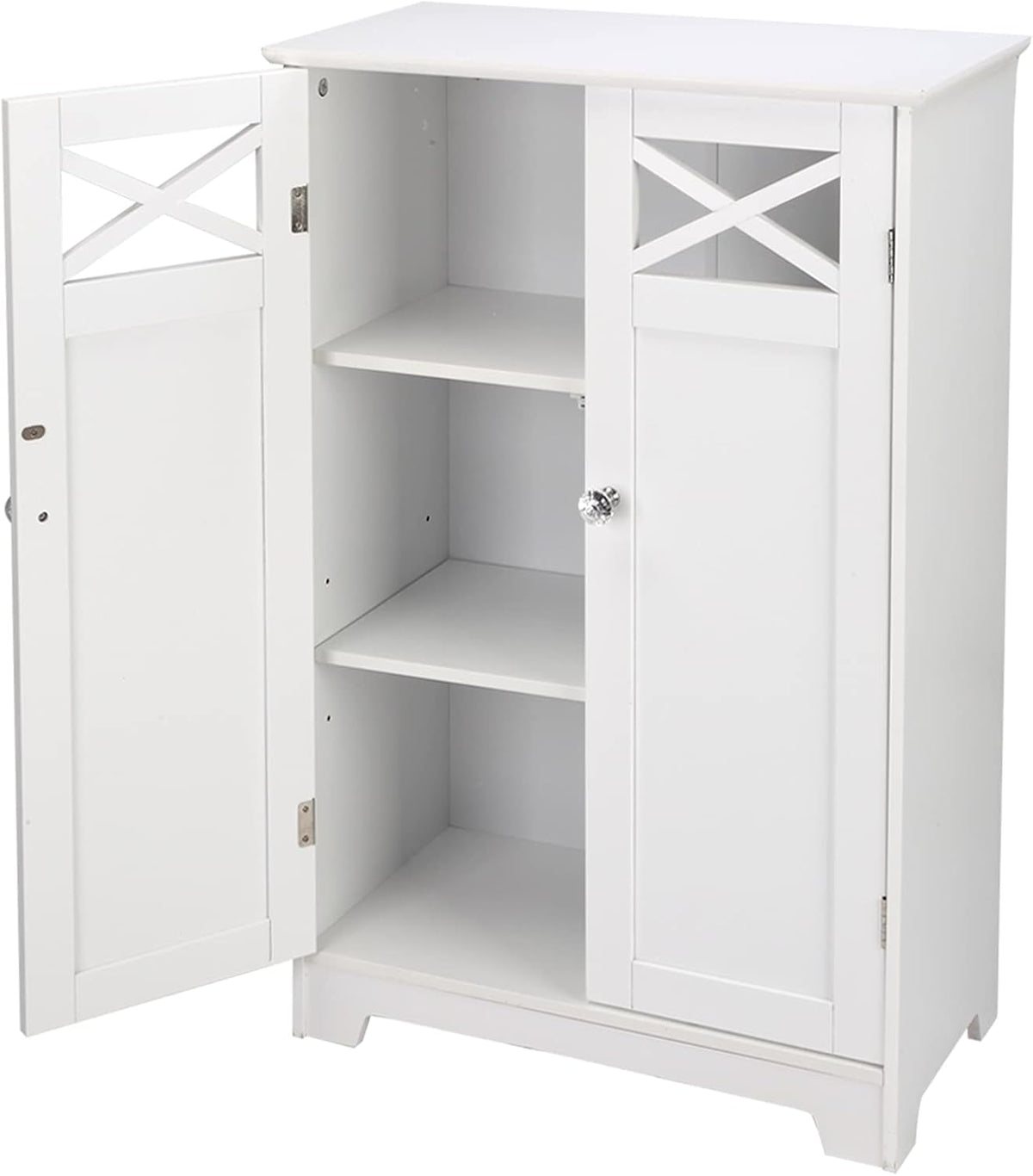 White Double Door Bathroom Cabinet P77003