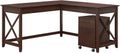 60W L Shaped Desk with Mobile File Cabinet Y64219
