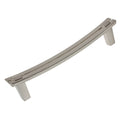 5-Inch Curved Double Bar Satin Nickel Cabinet Pulls S419615